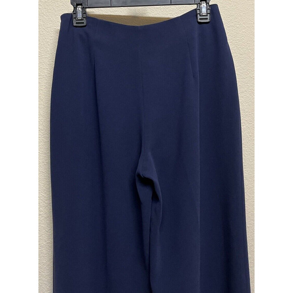 Aritzia Babaton Wide Leg pants Size 2 Navy Blue Side Zip Pocket-less - Picture 6 of 11